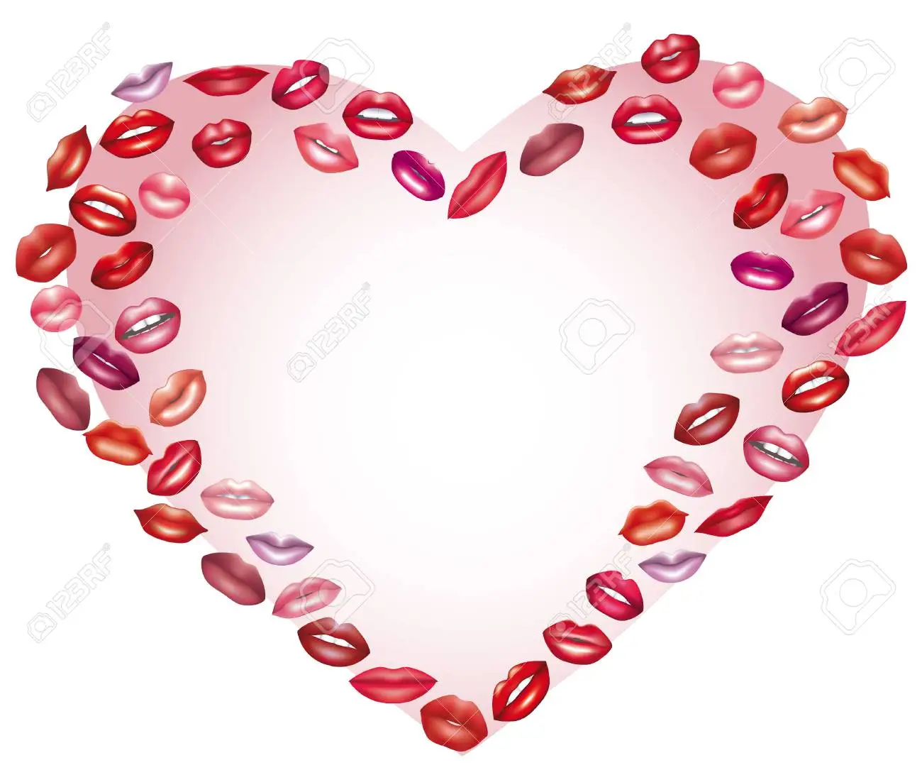61069819-coeur-de-bisous-element-de-design-le-jour-des-amoureux