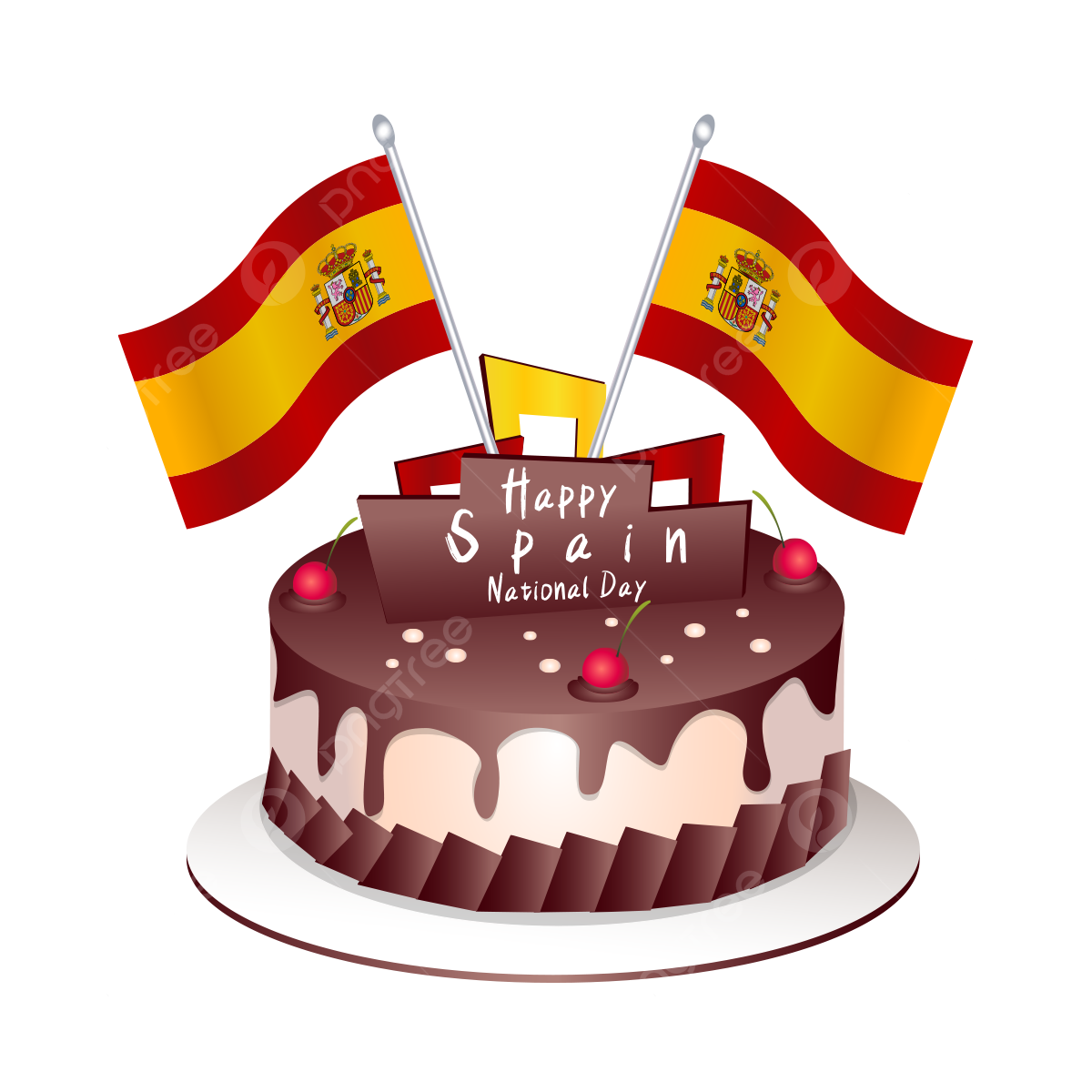 Pngtree-spain-flag-with-cake-national-day-png-image 9036962