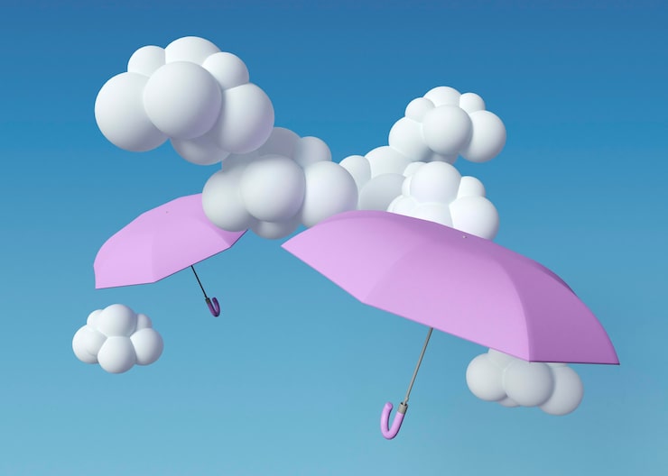 3d-nuages-blancs-parapluies 23-2148964560