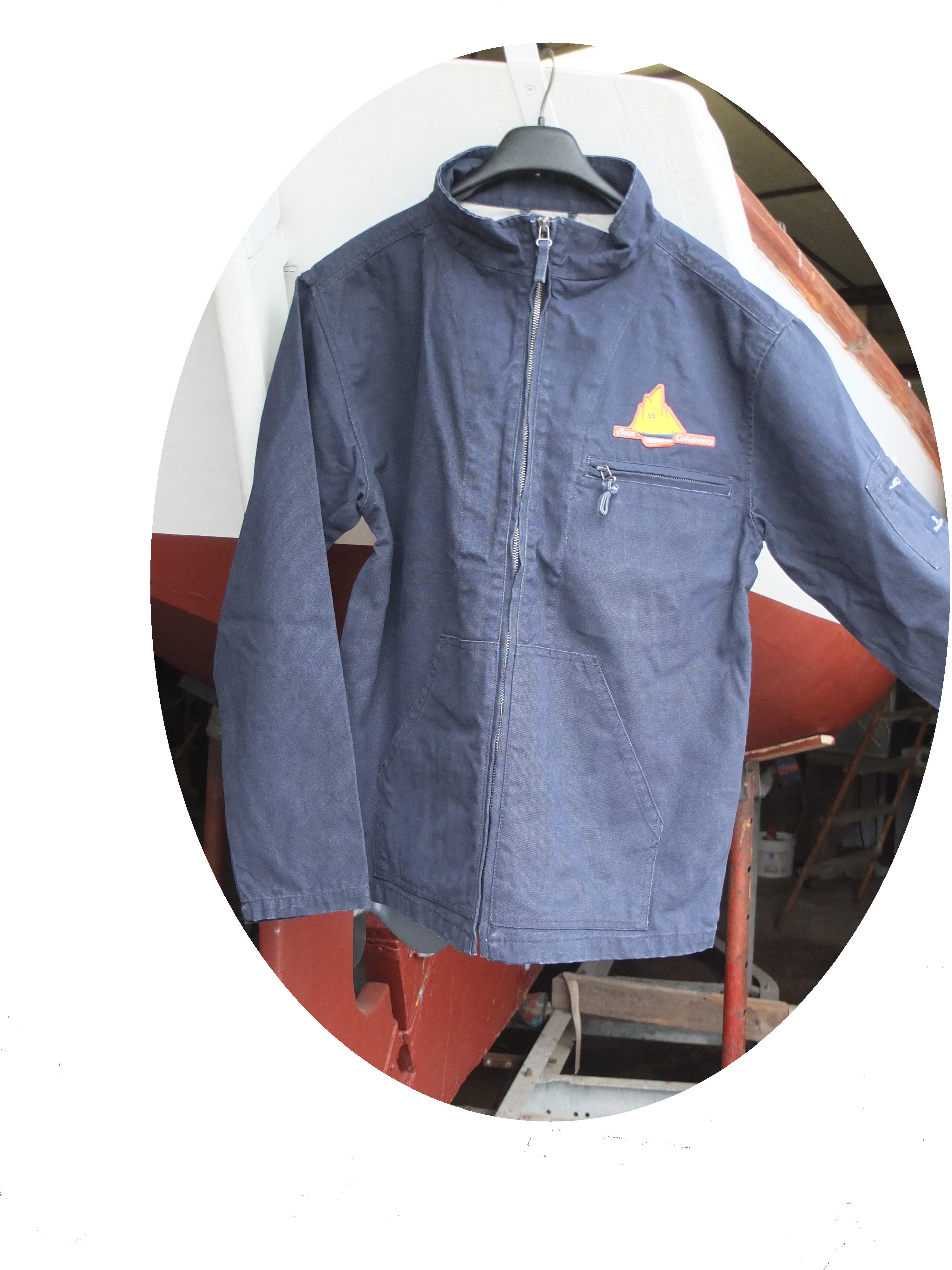 Blouson bleu ovale
