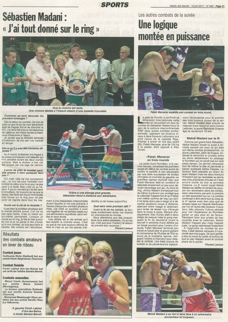 20110616 article hebdo Boxe 11 juin 2011 page 2
