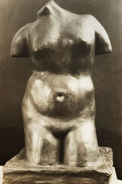 André Vereecken argile corps femme nue
