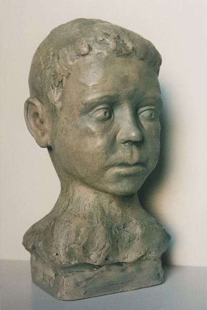 André Vereecken sculpture argile garçon
