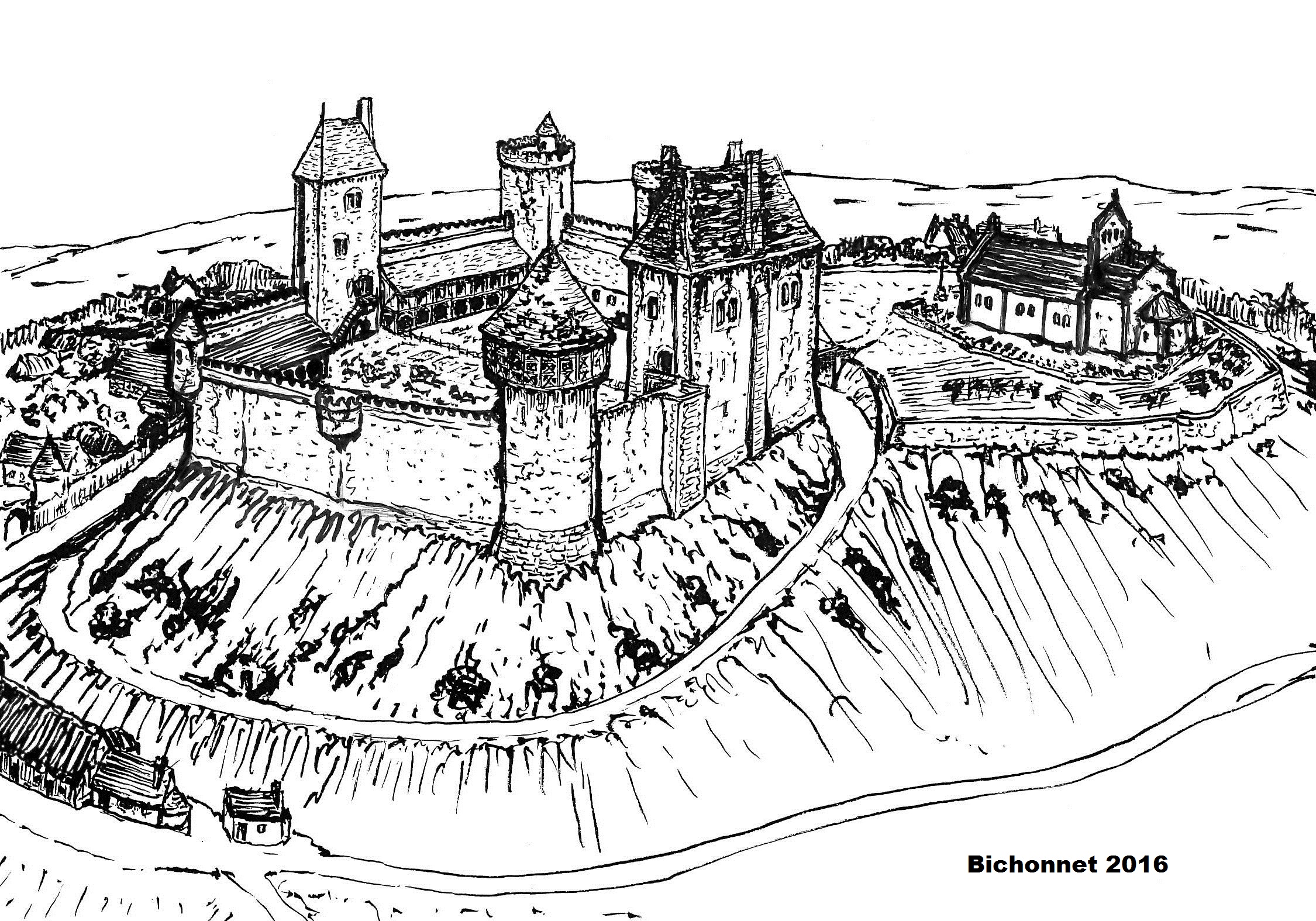 Dessin bichonnet reconstitution 16eme siecle