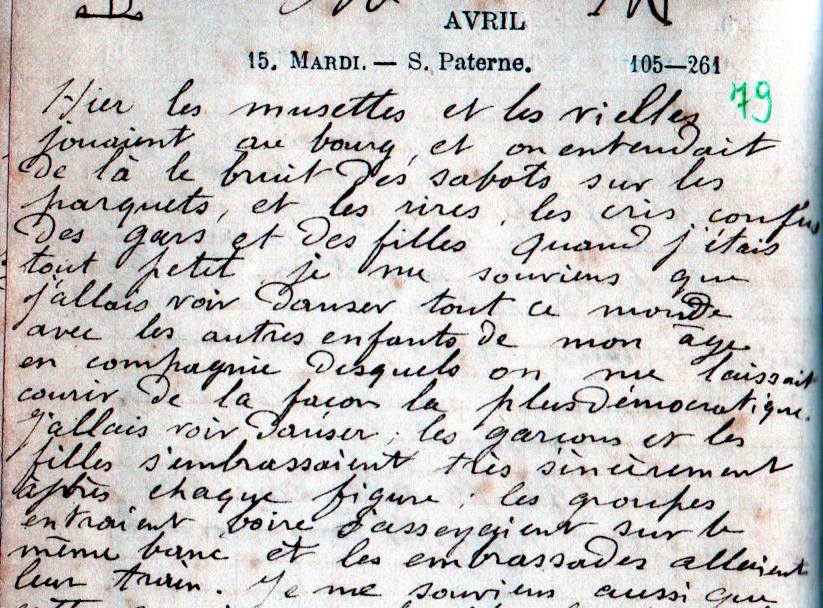 15 avril 1879 mardi de paques
