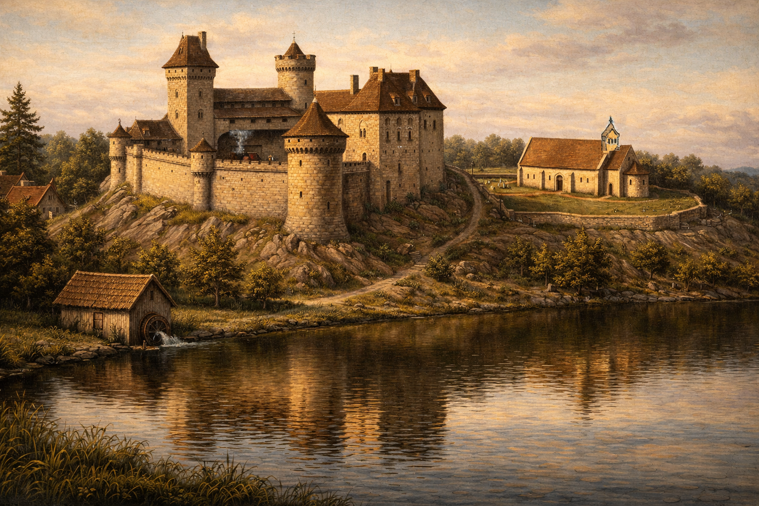 Chateau-au-coucher-de-soleil-en-1510