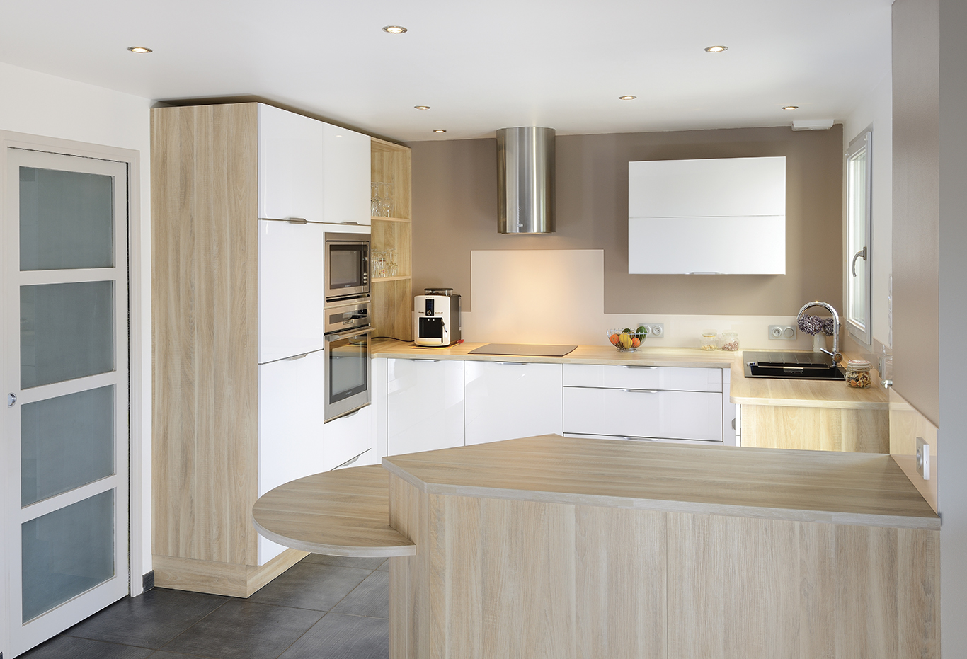 Pyram futura acrylique cristal blanc melamine chene 1 