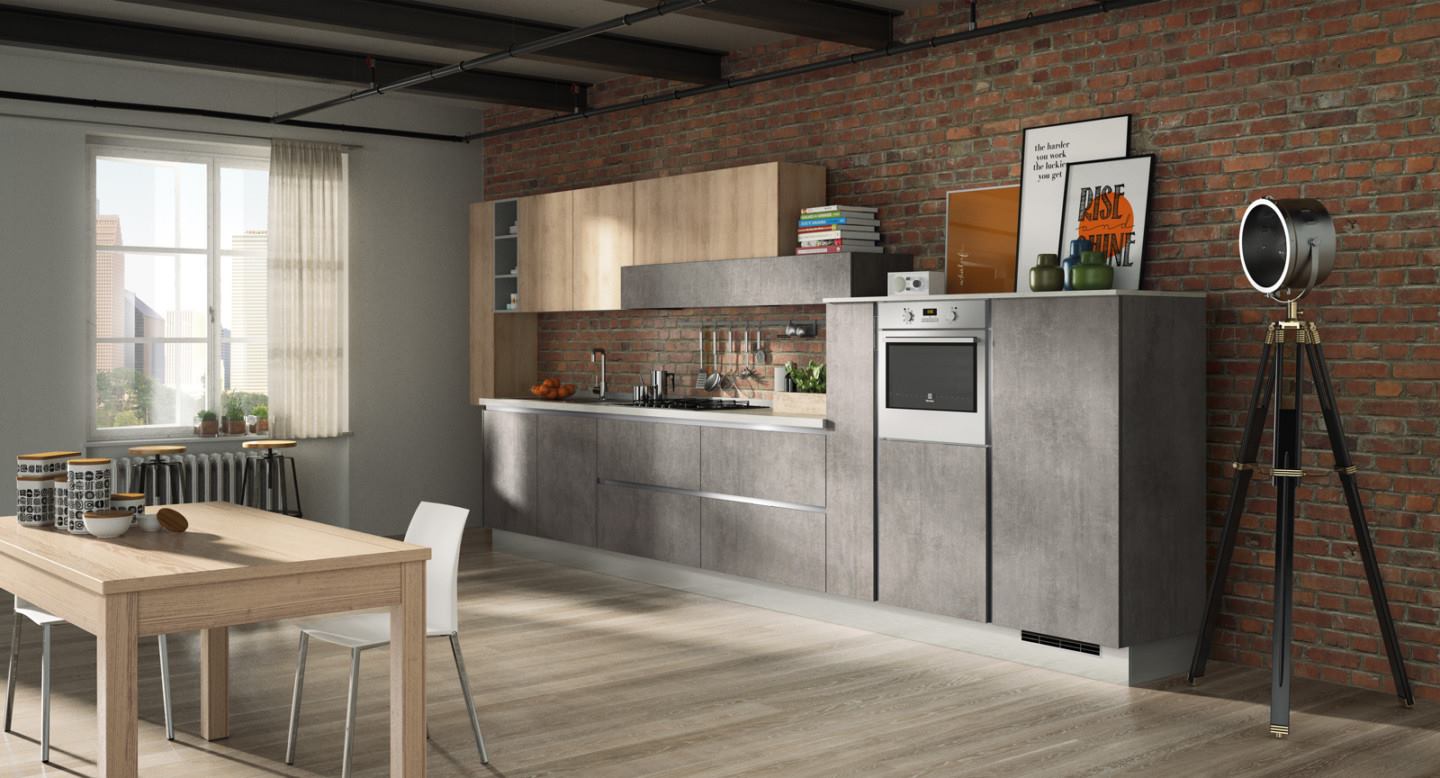 Cuisine beton et taupe a pau