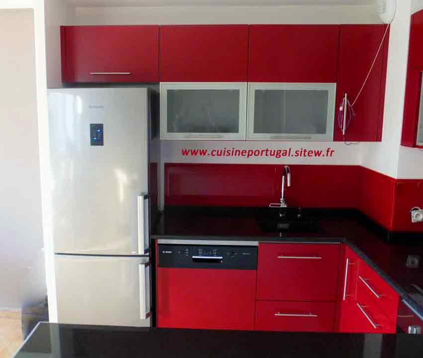 Credence verre rouge