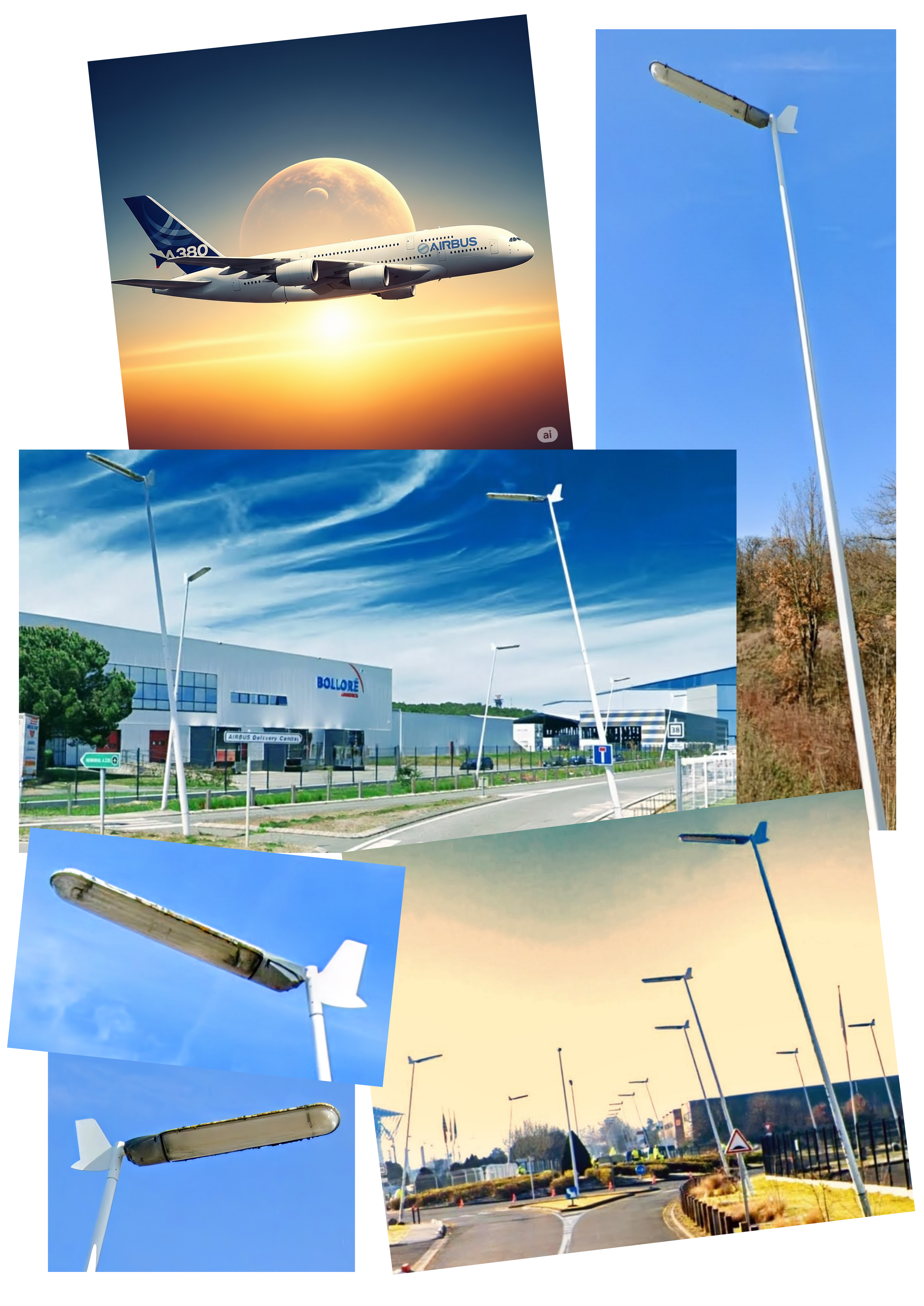 Les candélabres avions de Colomiers (31)