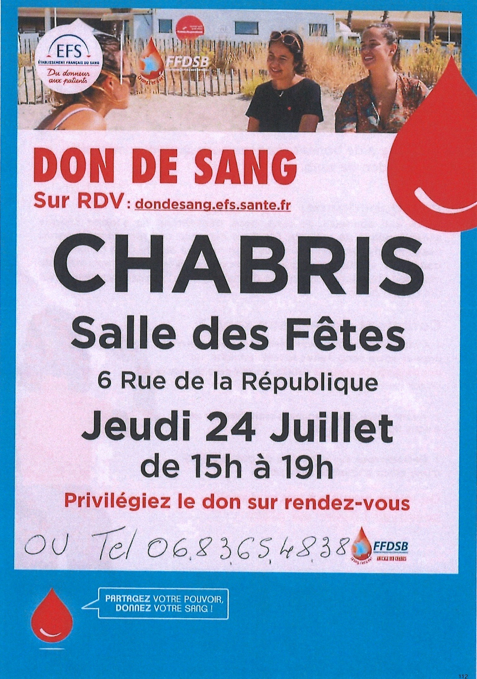 Don de sang à Chabris