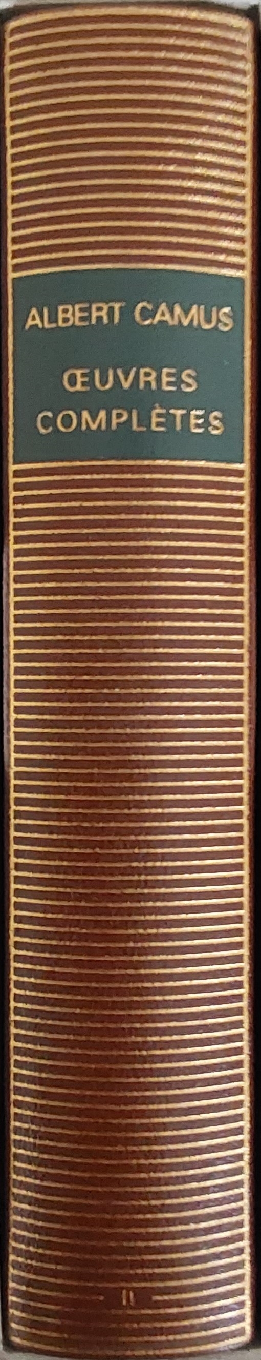Volume 183 d'Albert Camus dans la Bibliothèque de la Pléiade