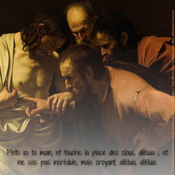 L incredulite de saint thomas de michel ange merisi da caravaggio v 1604 photo d osv newsdomaine public wikimedia commons 