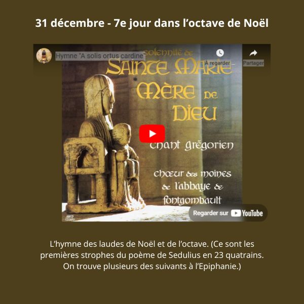 Le 7e jour dans l’octave de Noël