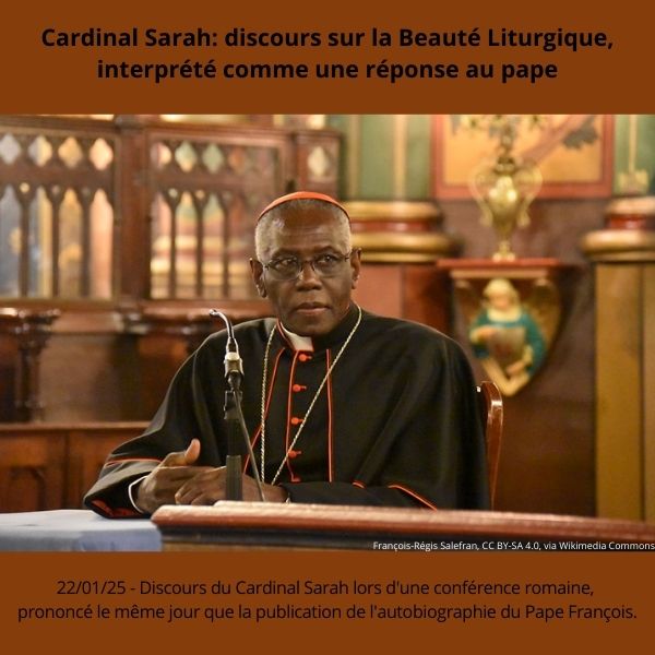 Cardinal Sarah : un appel à préserver la beauté liturgique