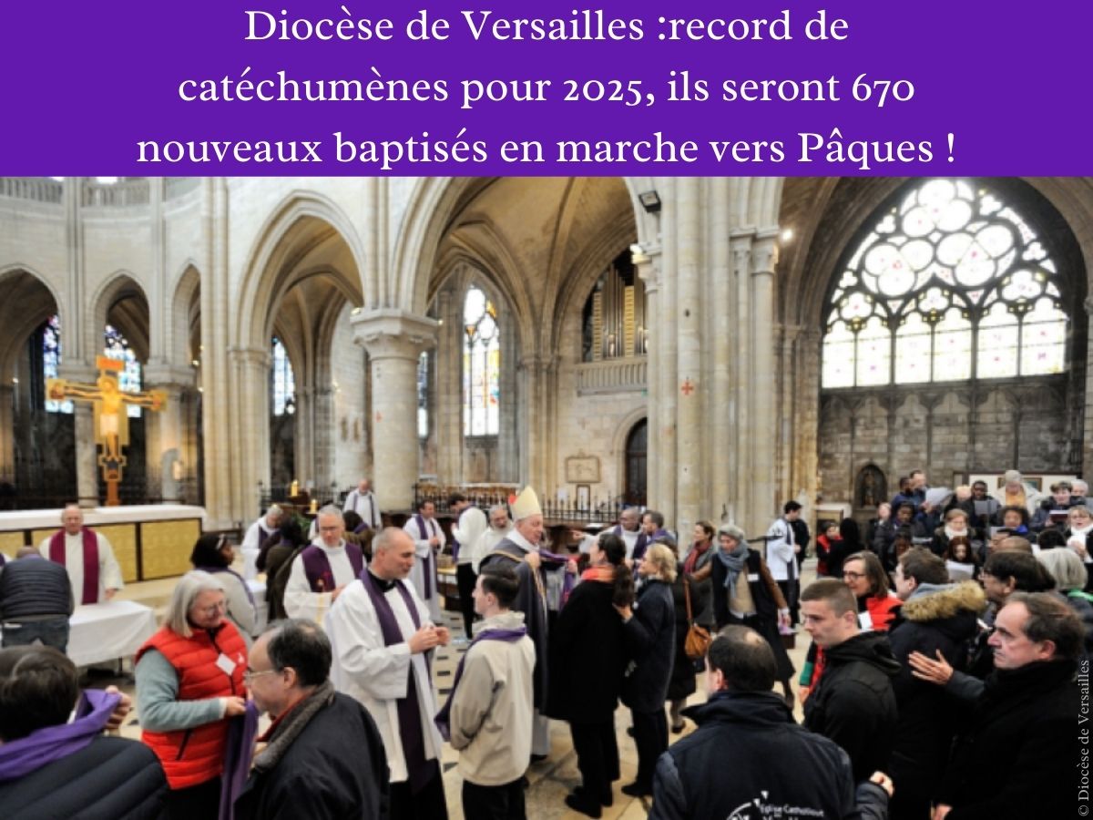 Diocèse de Versailles :record de catéchumènes pour 2025