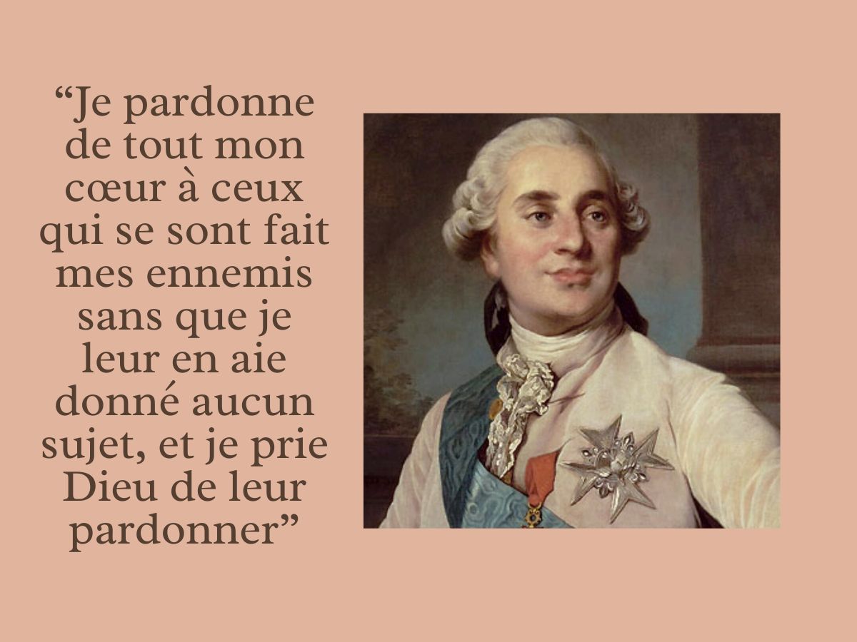Je pardonne de tout mon cœur ...