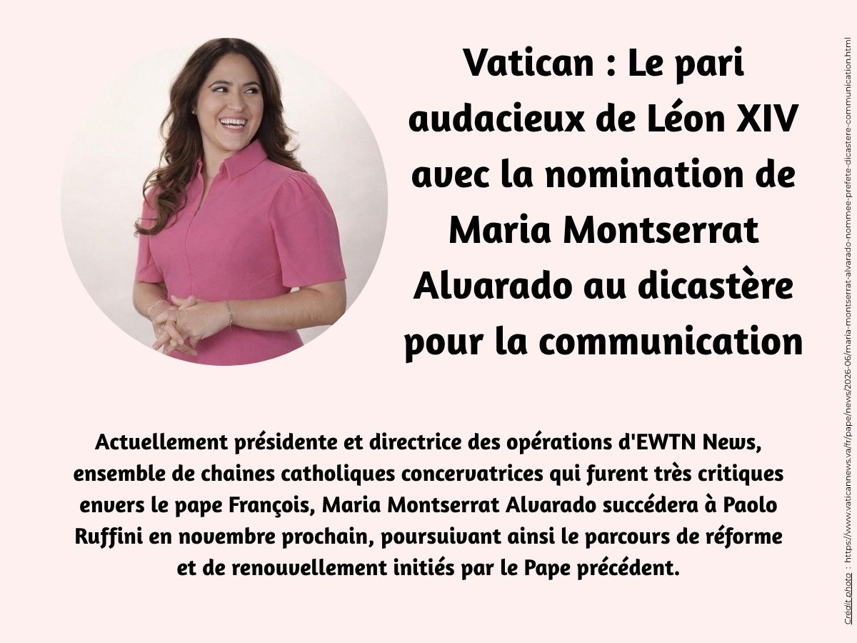Le pari audacieux de Léon XIV avec la nomination de Maria Montserrat Alvarado