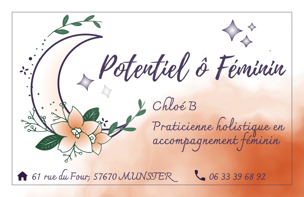 Potentiel o feminin carte de visite