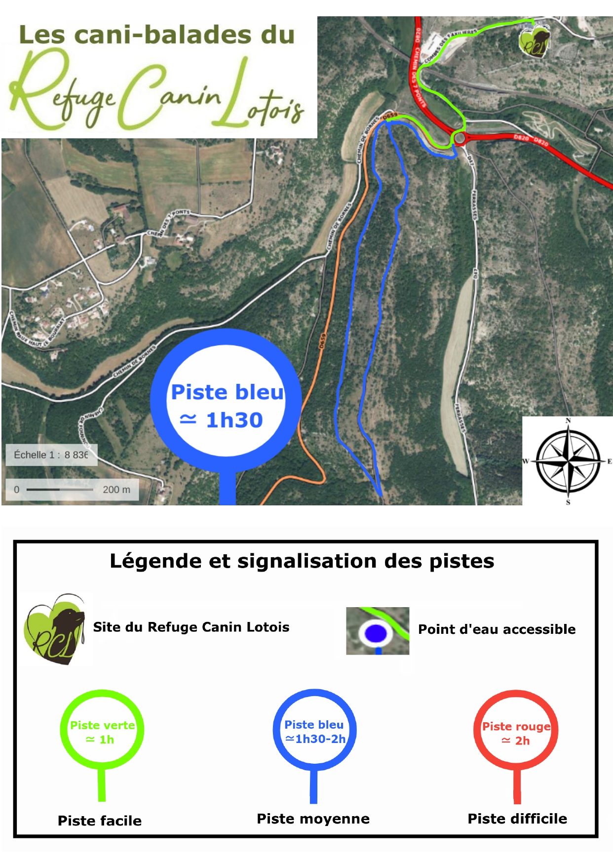 Carte piste bleu montat 1h30 image