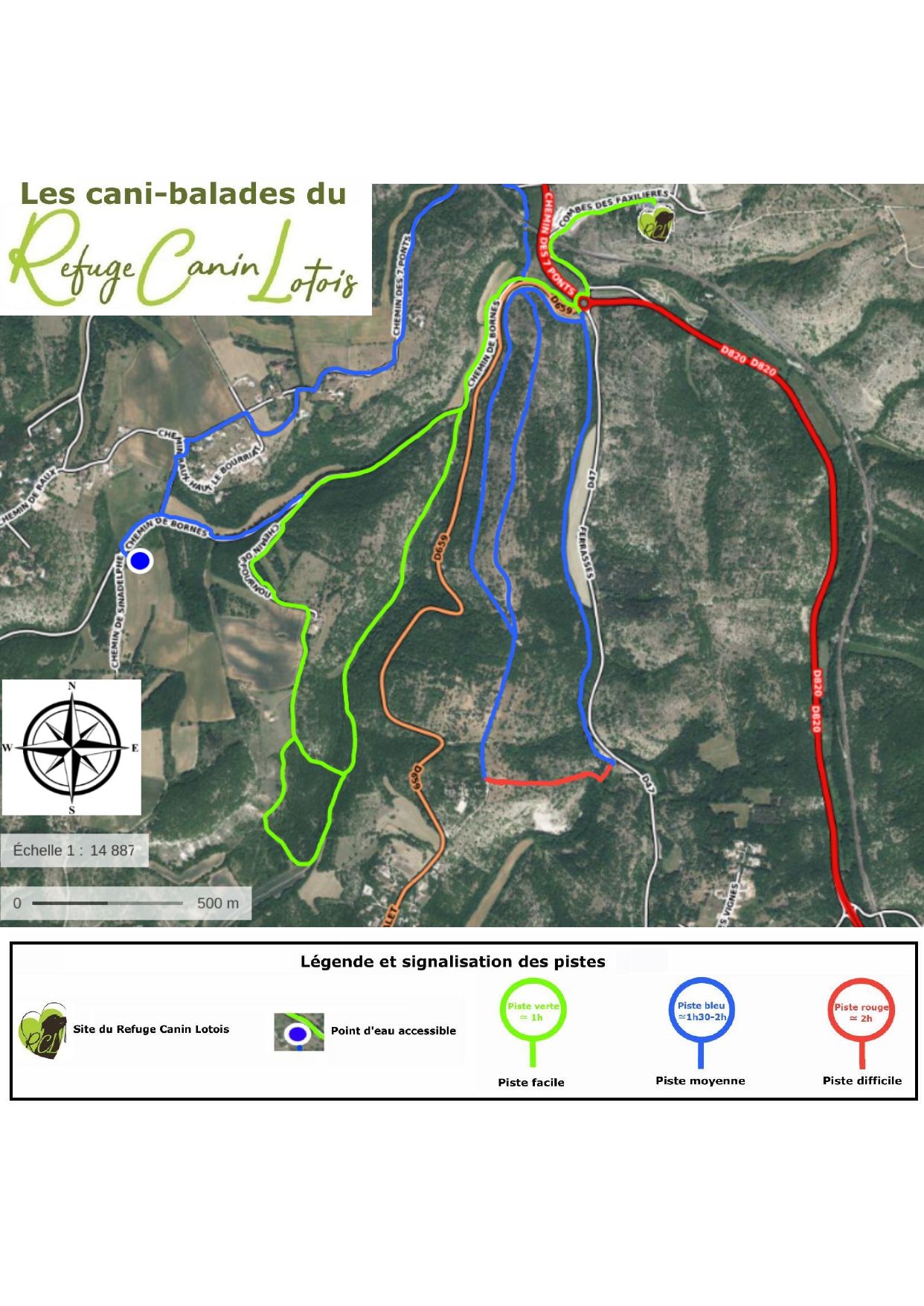 Carte multiples pistes sud image