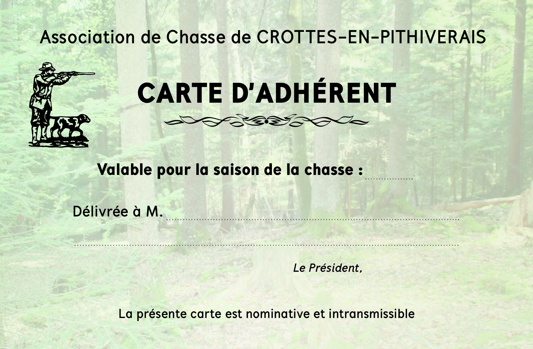 Carte de chasse crottes