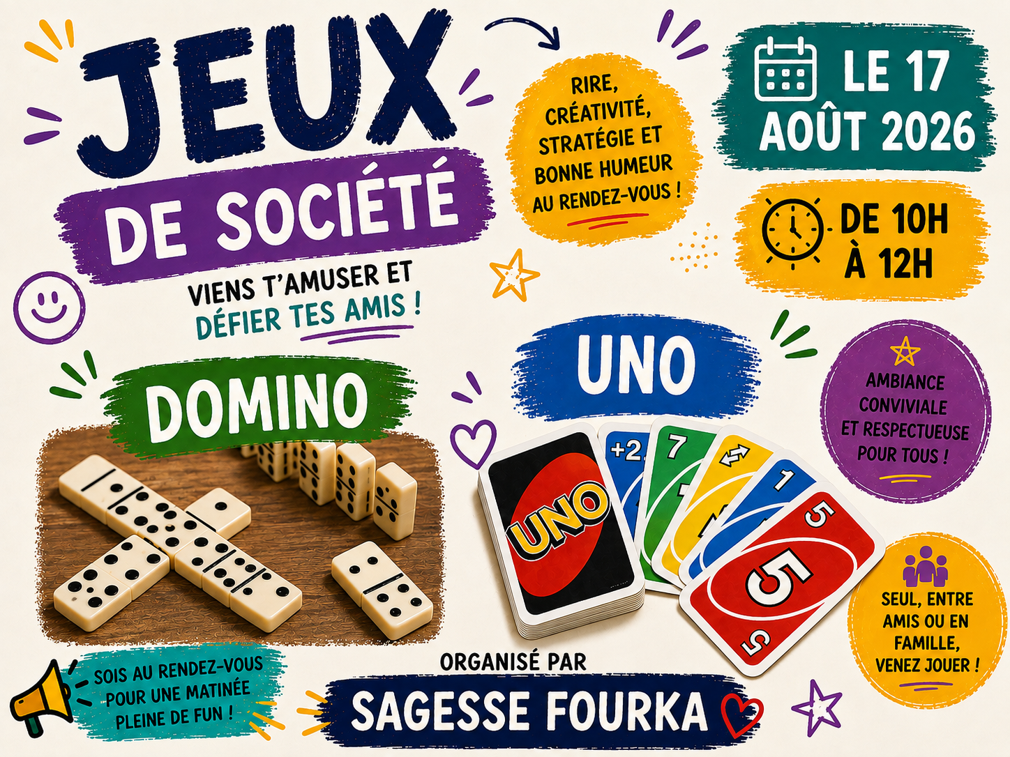 Jeux de societe uno domino