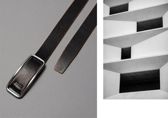 Ceinture en cuir Les Brutalistes : Cinémascope noir