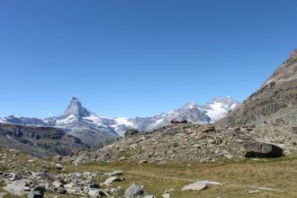 Cervin / Matterhorn depuis le sentier menant au glacier de Findelen / Photos Alpes suisses