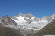 Vue sur Ober Gabelhorn et Wellenkuppe depuis la station de Sunnegga dans les Alpes suisses / Swiss Alps photos