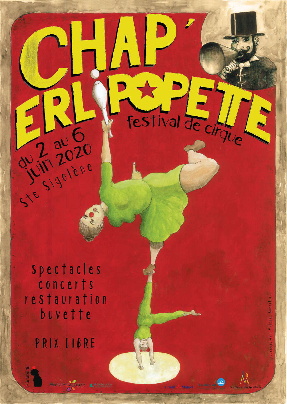 Affiche chap'erlipopette 2019 - graphisme Vincent Sachello