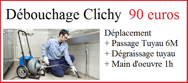 dépannage débouchage plombier clichy