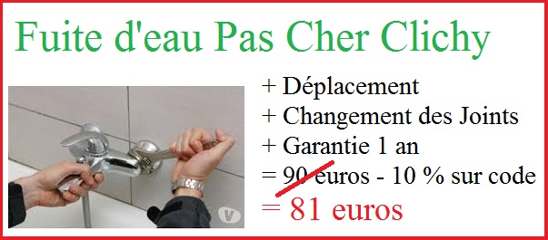 fuite d'eau plombier pas cher