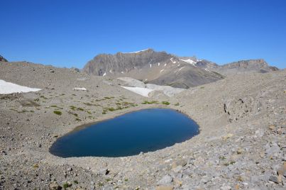 Petit lac des lapiaz de Tsanfleuron / Alpes suisses / Photos de Suisse