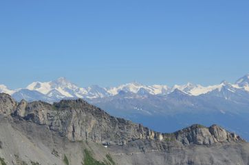 Alpes valaisannes suisses depuis les lapiaz de Tsanfleuron / Photos de Suisse