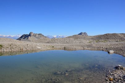 Petit lac sur le site de Tsanfleuron / Alpes et montagnes suisses / Photos de Suisse