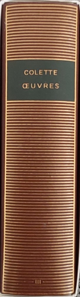 Volume 381 de Colette dans la Bibliothèque de la Pléiade.