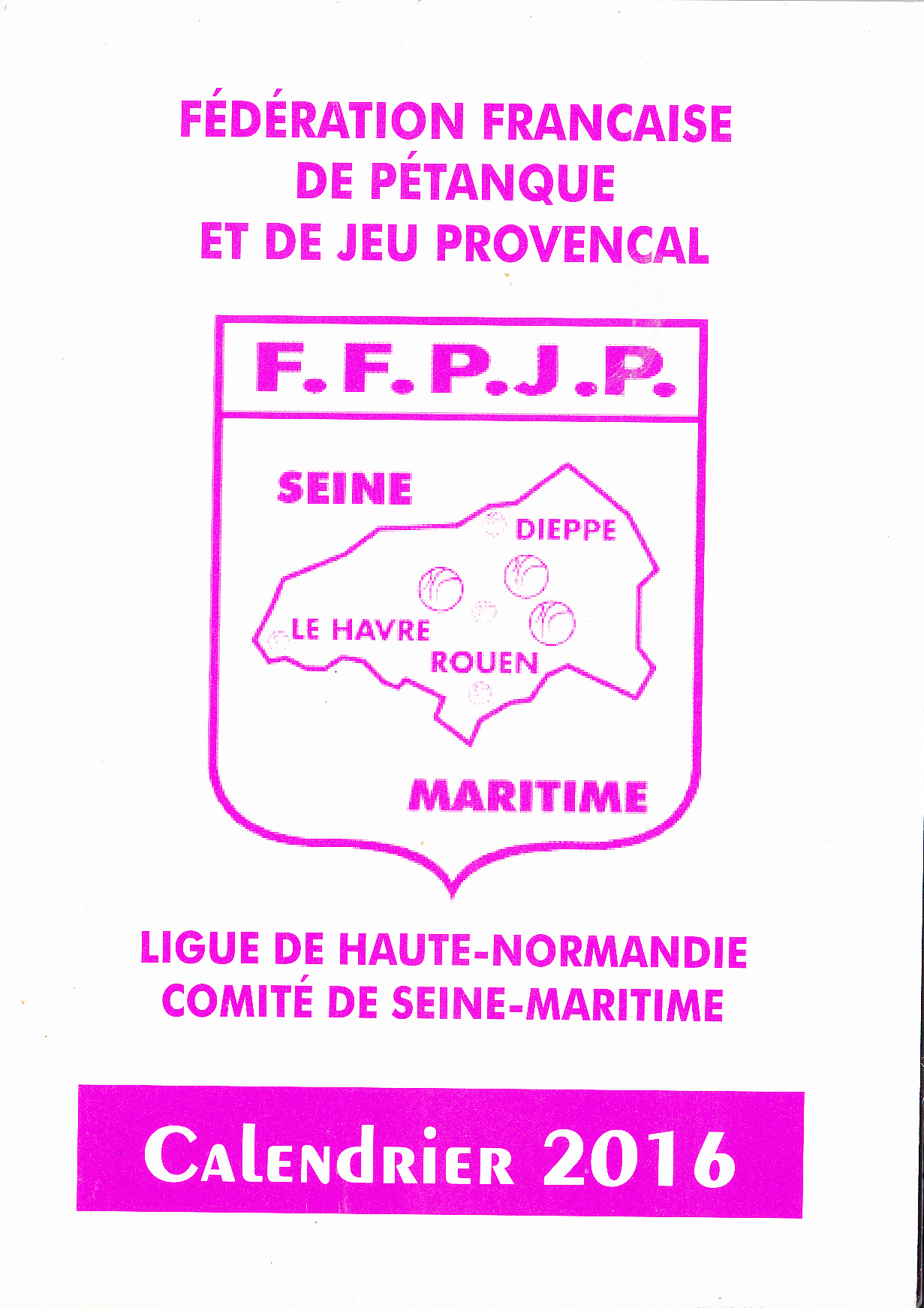 Calendrier 2016