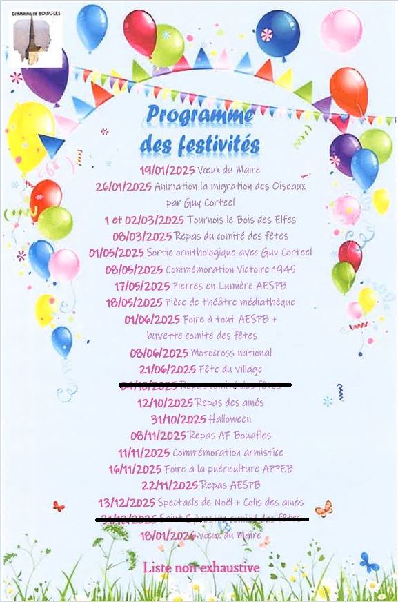 2025 affiche festivites a bouafles en 2025 site pp