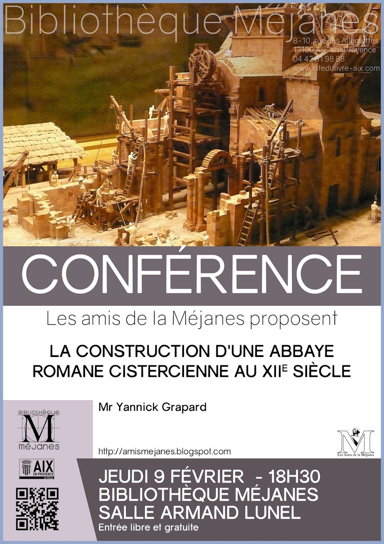 La construction d'une abbaye romane cistercienne au XIIe siècle
