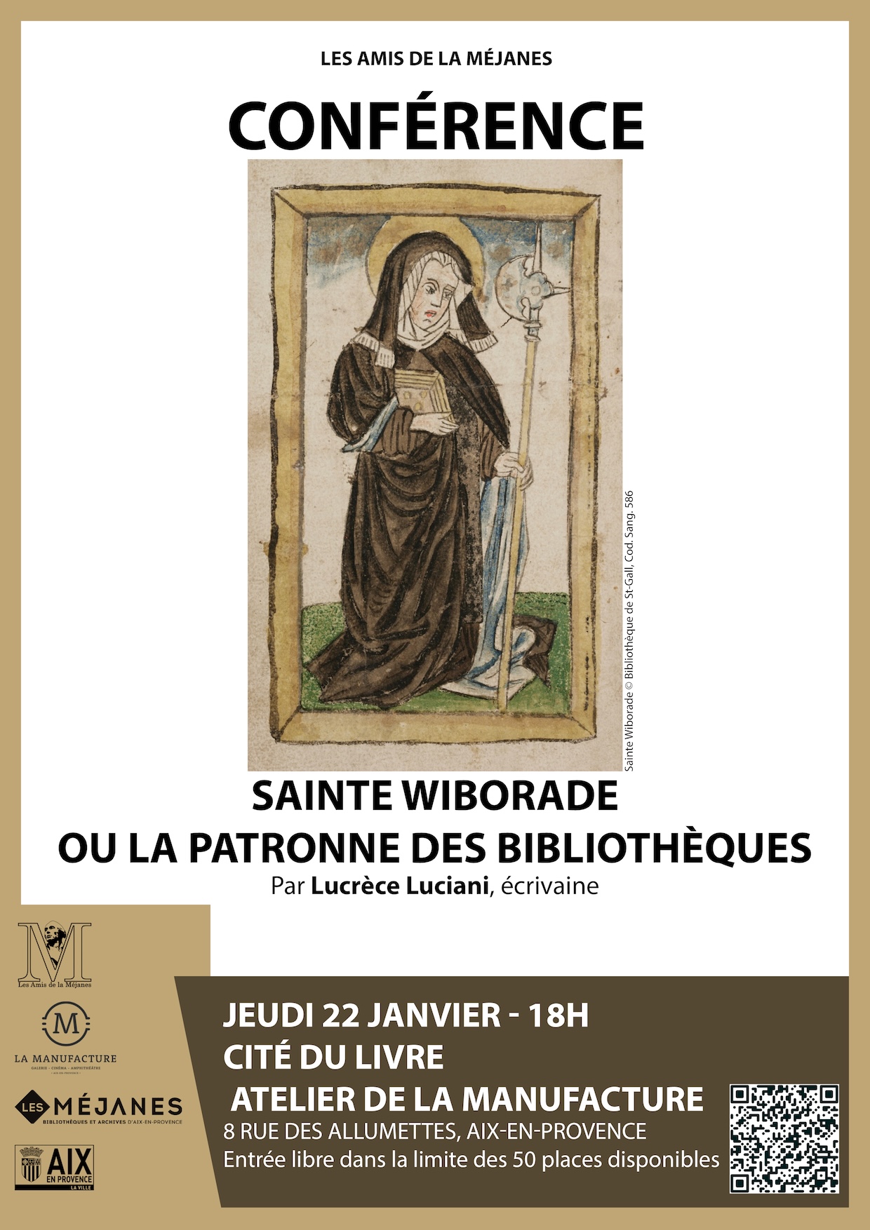 Sainte Wiborade ou la patronne des bibliothèques