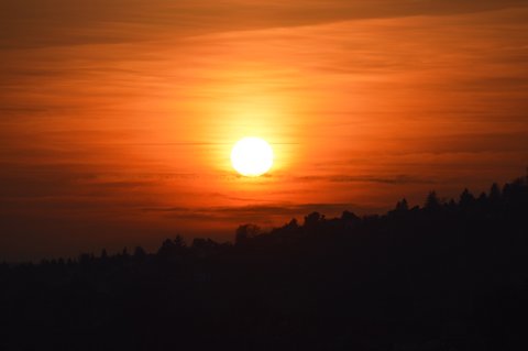 Coucher de soleil pris depuis la réserve naturelle de Cudrefin / Photos de Suisse