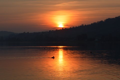 Coucher de soleil / Photos lacs suisses