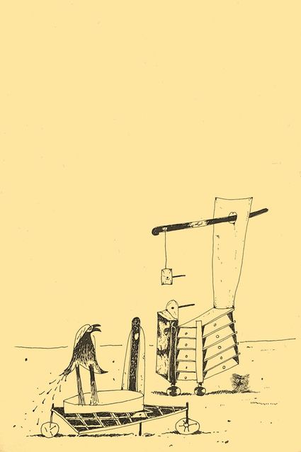 André Vereecken tekening zwarte indische inkt -1980
