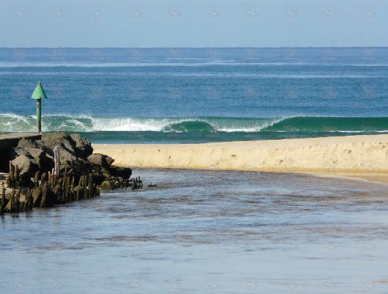 F mimizan plage embouchure a maree basse