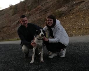 Doug with adoptive couple