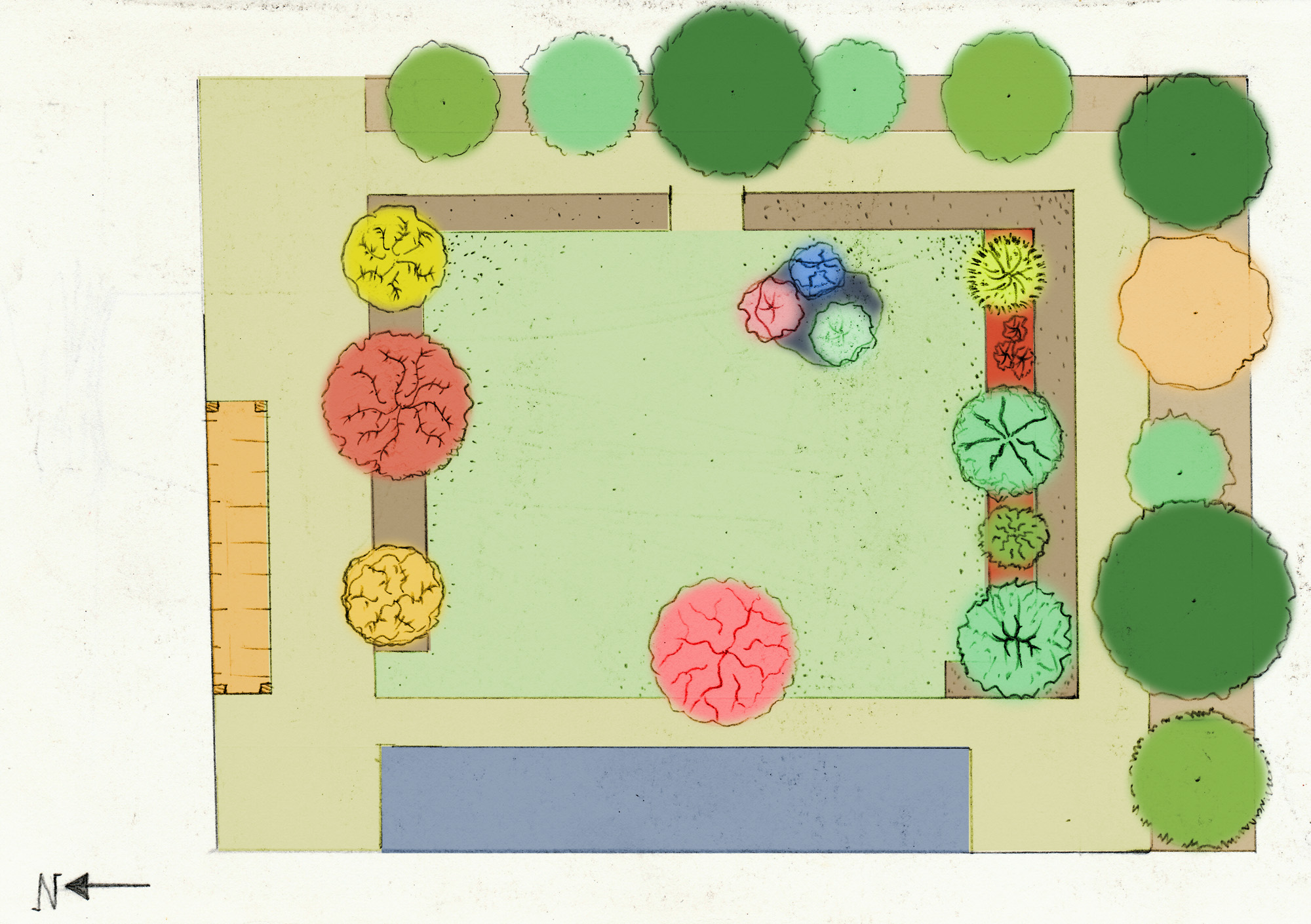 Plan masse jardin