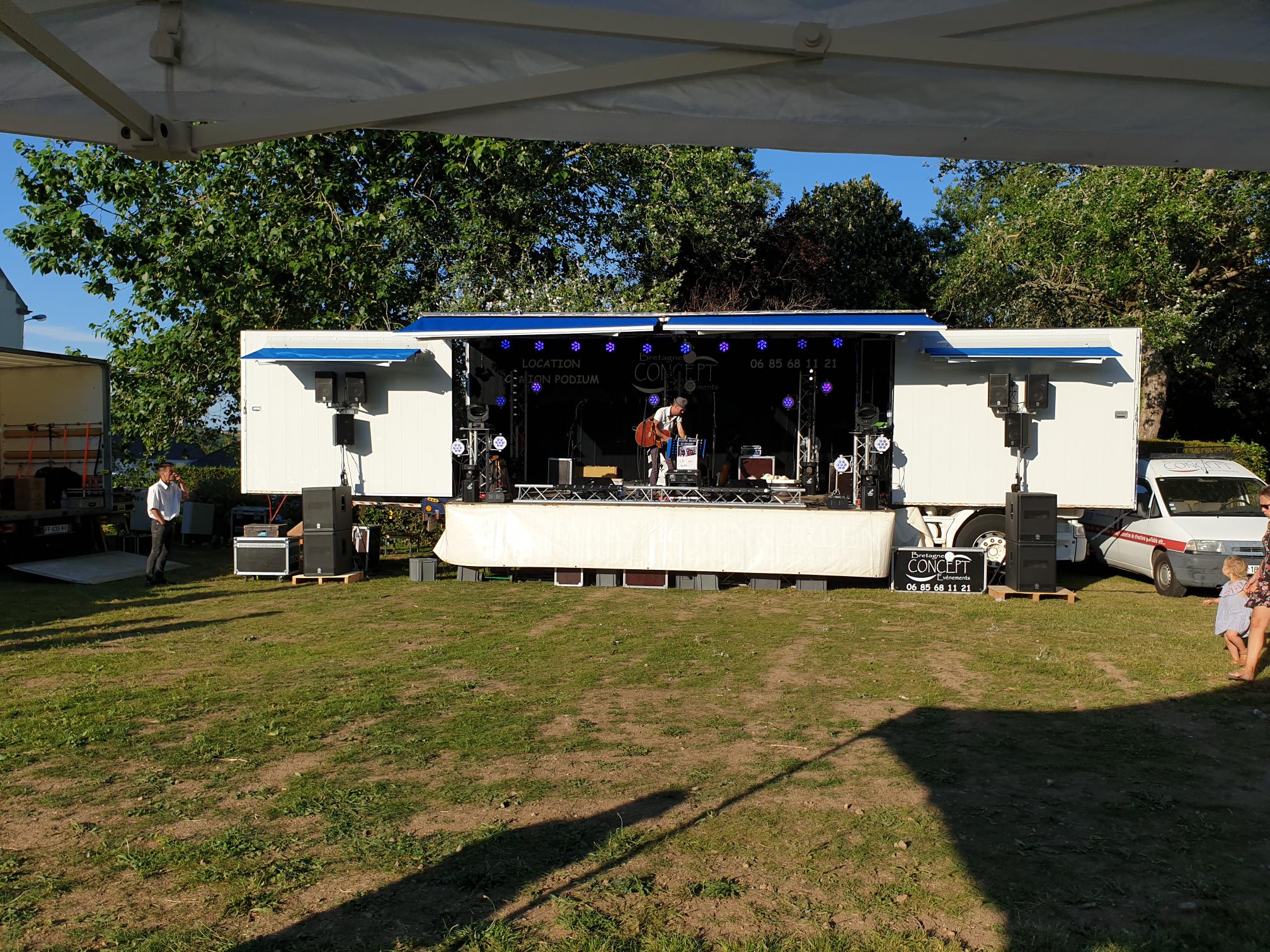 Concert sur le podium