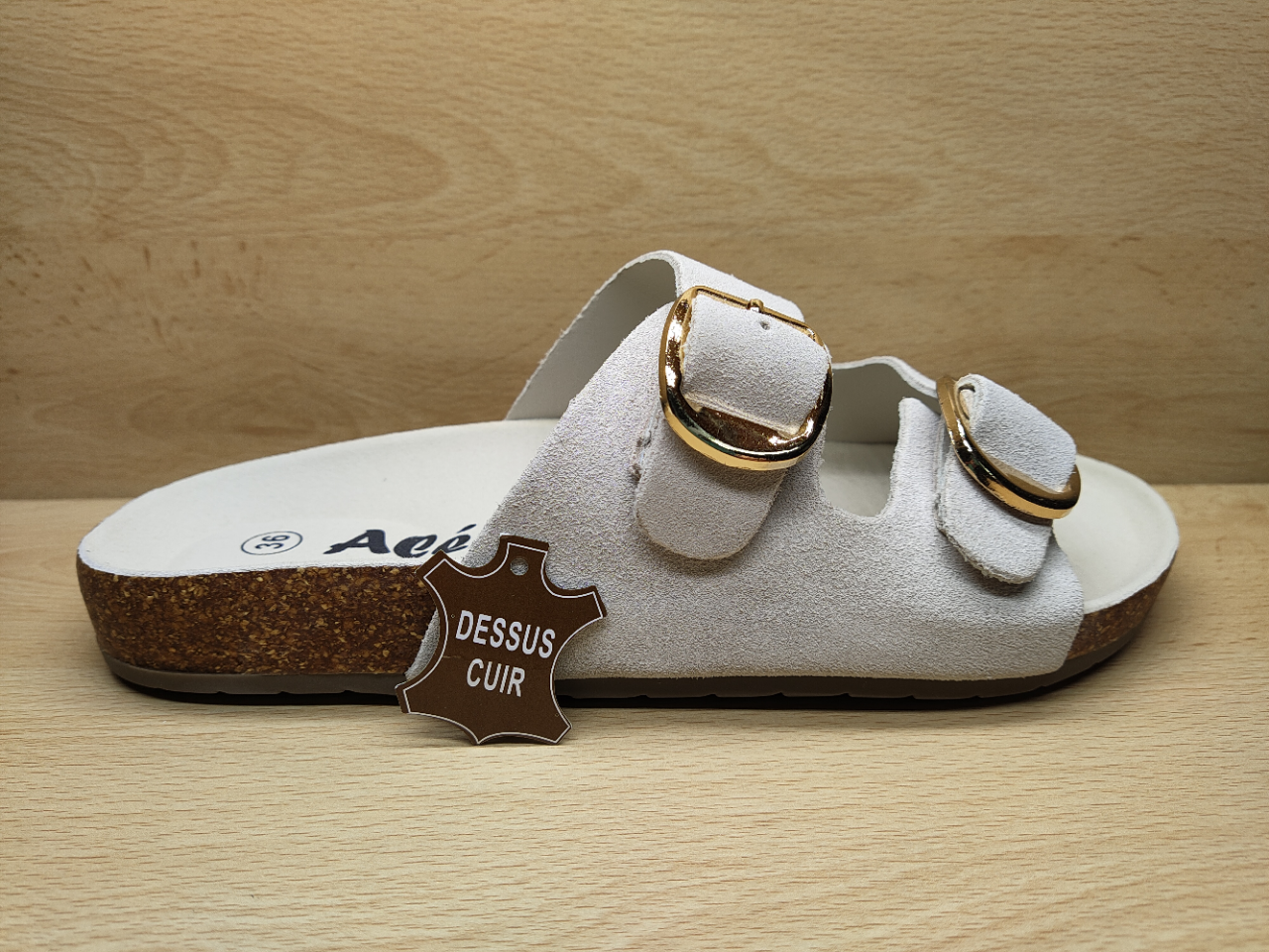 Mule alenoa al1419 beige ext auxpiedssensibles chaussures com