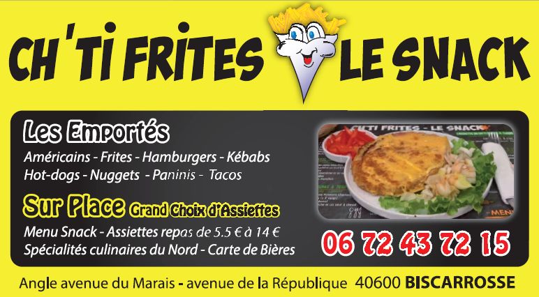 Encarts ch ti frites le snack